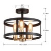 AGV LIGHTING Semi Flush Mount Ceiling Light Fixture There-Light Close