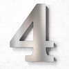 N-02-4-E Stainless Steel House Number 4 - Solid, Weatherproof and