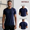 5 Pack Quick Dry Mens T-Shirts Moisture Wicking Athletic Workout