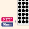 3,000 Pack, 10mm Round Dot Stickers Sticky Labels - Black