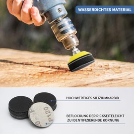 FEIHU 50mm Sanding Disc 120 Grit .50mm Hook and Loop Discs, 2 inch Sanding Pads for most turning tools （120 PCS）