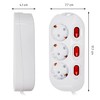 feletec feletec 3-Fach Steckdosenleiste einzeln schaltbar 1,5m Kabel Farbe: wei?,
