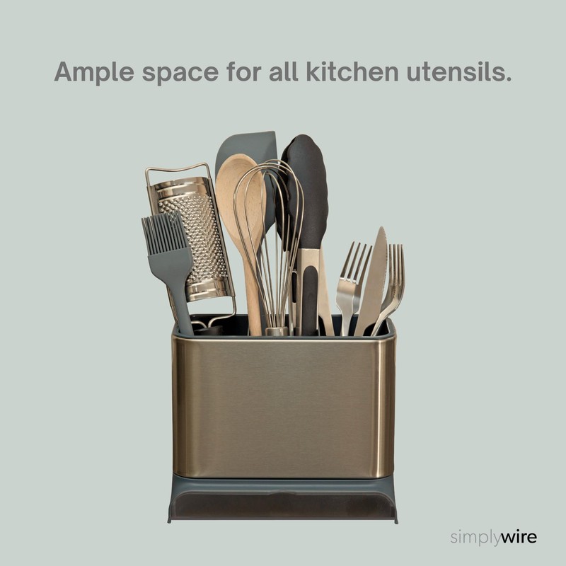 simplywire - Kitchen Sink Caddy - Utensil Holder - Cutlery