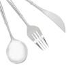 24 Silver Disposable Plastic Cutlery Spoon Fork and Knife Set