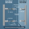 Ranbo Chrome 8" (CTC) Back to Back Shower Door Handle,