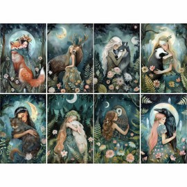 Hugging Rice Papers, 29 x 29 cm (2 Sheets) - Decoupage Paper, 16 Designs for Collage, Mixed Media, Card Making and Crafts, Decoupage by CRAFT KREATIVELY