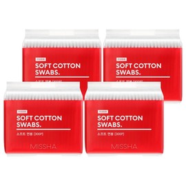 Missha soft cotton swabs, 4 pieces / 미샤 소프트 면봉, 4개