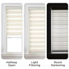 Joydeco Cordless Zebra Blinds (Pro), Dual Layer Light Control Zebra