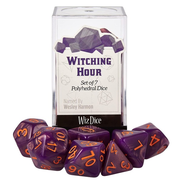 Series IV Set of 7 Tabletop RPG Dice| 7 Different Polyhedral Role Playing Dice per Set| TTRPG DND Dice| Witching Hour
