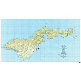 American Samoa Maps - 1989 Tutuila Island, AS - USGS Historical Topographic Wall Art : 36in x 21in, Large Wall Art Map