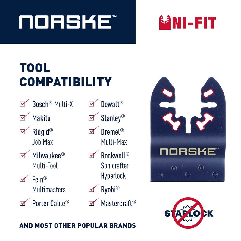 Norske Tools NOTP217 Oscillating Multi Tool Accessory Blade Universal Fit