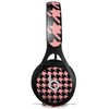 Skin Decal Wrap Works with Beats EP Headphones Houndstooth Pink