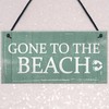 RED OCEAN Gone To The Beach Hanging Plaque Nautical Decor