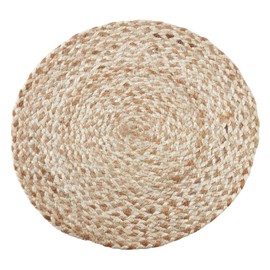 SARO LIFESTYLE 3168.N16R Finley Collection Woven Design Jute Placemats (Set of 4) 16" Natural
