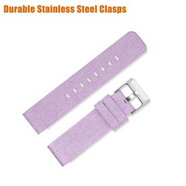 Compatible for Garmin Venu Sq Band, Youkei Breathable Nylon Woven Fabric Replacement Accessory Strap Compatible for Garmin Venu Sq Smartwatch (Purple)