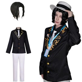 Muzan Kibutsuji Cosplay Costume for Adults, Costume for Cultural Festivals, Events, Stage Clothes, Muzan Kibutsuji Cosplay (Wig, XXL)
