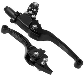 JXPANG 7/8inch 22mm Universal Motorcycle Clutch Brake Lever Folding Levers for 50/110/125/140/150cc Dirt Pit Bike SSR RFZ 125 DBX18/19 Xpro Coolster Thumpstar Baja Apollo (Black)