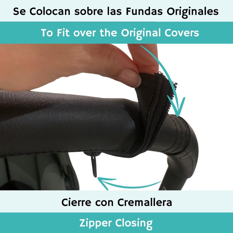 PROTEC TIF | Set of Faux Leather Handlebar Covers and