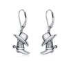 VONALA Cowgirl Sterling Silver Western Cowboy Boot Dangle Earrings