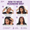 Layered Headband Wig Long Straight Headband Wigs for Black Women