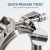 2.5 Inch 304 Stainless Steel Quick Release V-Band Clamp Kit