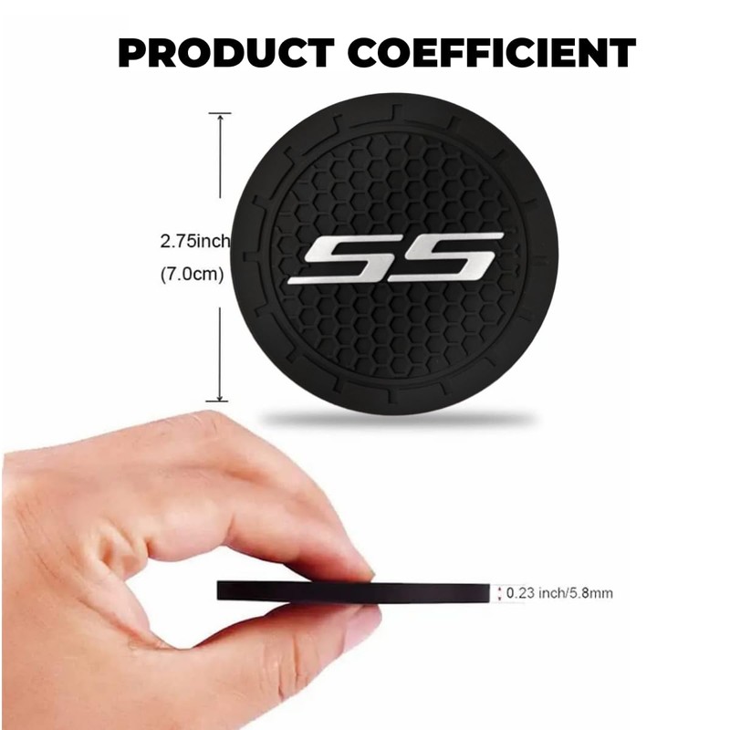 2Pcs Car Cup Holder Coaster for Camaro SS Accessories Auto