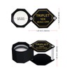 10x Magnifier Jewelry Loupe 20.5mm Triplet Lens Optical Glass Pocket
