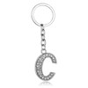 BESPMOSP A-Z Letter Keychain Keyring Crystal Shiny Family Best Friend