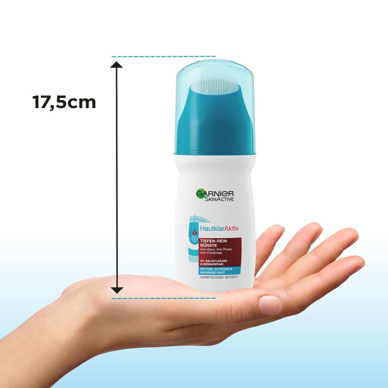 Garnier Hautklar Active Deep Pure Brush, Facial Cleansing Brush with