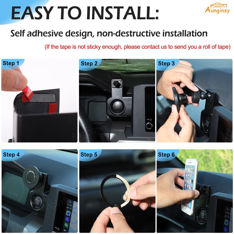 Car Magnetic Phone Holder Compatible with Toyota Tacoma 2024-2026, Center