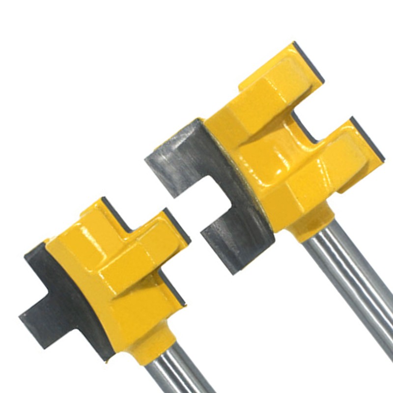 2Pcs Router Bit Cemented Carbide Slotting Cutter Bit 1/4in Shank