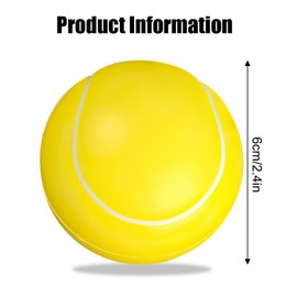 AICHUAN Pack of 12 Foam Balls, 6 cm Soft Foam Tennis Balls, Foam Tennis Balls for Children Fun and Adults, Anxiety Relief (12)