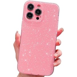 Compatible con iPhone 15 Pro, Funda de neón con purpurina, Funda protectora delgada y brillante con brillos TPU para mujeres y niñas para iPhone 15