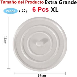 6 Piezas Tapones De Silicona para Desagüe De Piso - 16 cm XL Grande, Tapón de Silicona con Ventosa,Tapones De Drenaje De Gel De Sílice, Filtro, Protectores de Drenaje para el Hoga