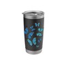 Blue Morpho Butterfly Swarm Lepidoptera Lover Entomologist Stainless Steel Insulated