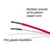 PWEOW Door Bell Wire 24/2 Awg, 50Ft, Universal Garage Door