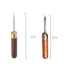 2Pcs Ice Pick, Stainless Steel Ice Crusher for Breaking Ice, 6.7In Ice Breaker Tool Wooden Handle Metal Cove for Bars and Restaurants, Ice Picks for Breaking Ice