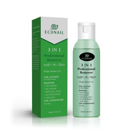 Econail Acetone Nail Polish Remover, Gel Nail Polish Remover Easy Peel, Nail Glue Remover Natural Formula for Nail Moisturizing & Care, Acrylic Dip Powder Nails Remover for Home Salon(6.8 FL.Oz.)