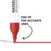 Nataraj 12 x Whiteboard Marker Pens 2.5mm Chisel Tip Blue,