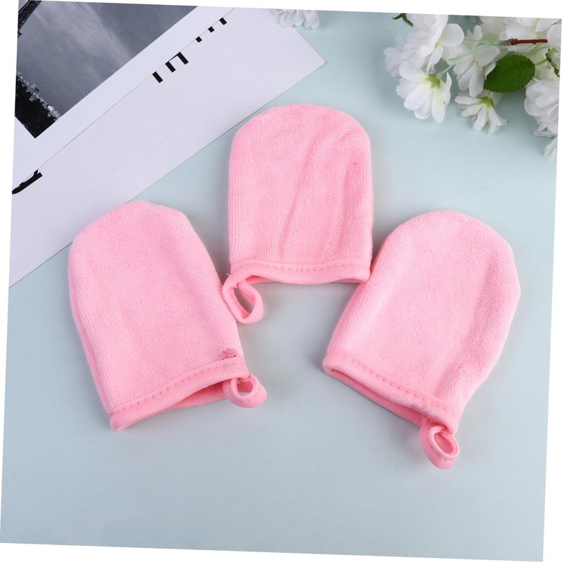 Juego De 3 Guantes Desmaquillantes Guantes De Limpieza Facial Almohadillas