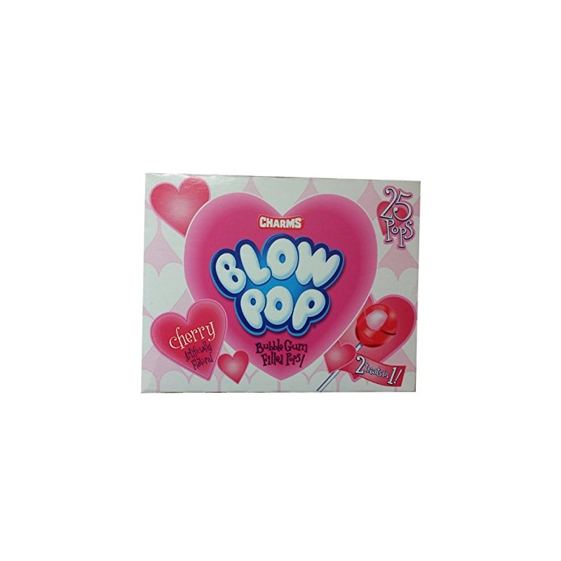 Charms Blow Pops - Cherry - 1 Box of 25