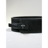 Cross 10MM Lever Suede Belt - Color: Black, Size: XL