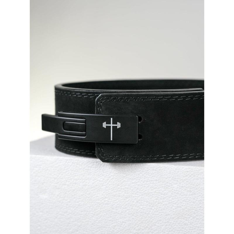 Cross 10MM Lever Suede Belt - Color: Black, Size: XL
