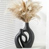 Home Decor （VYD）XL Black Ceramic Vase Sets of 2 for