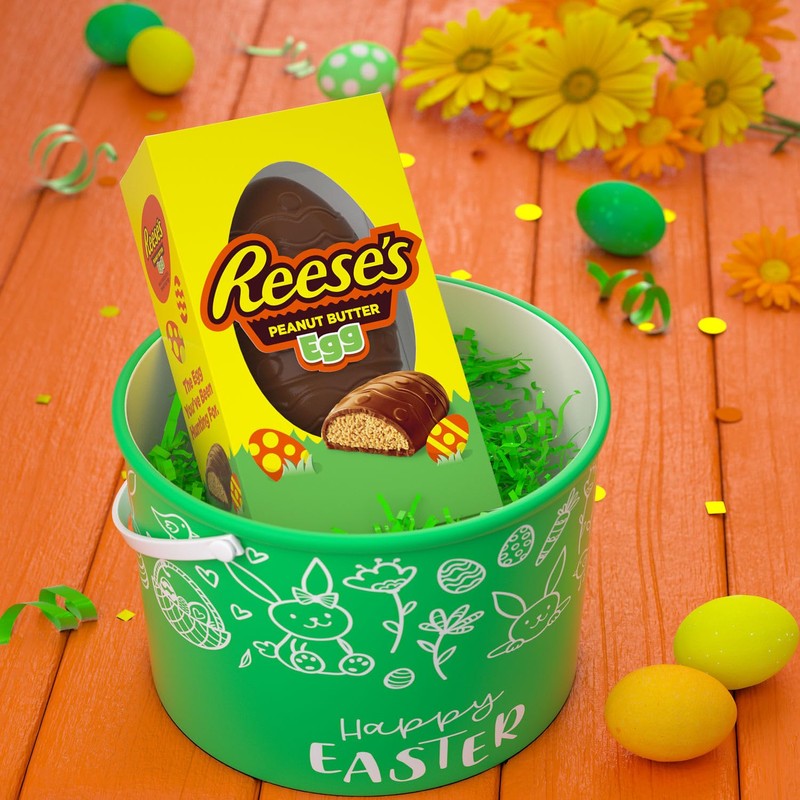 REESE'S Milk Chocolate Peanut Butter Egg, Easter Candy Gift Box,