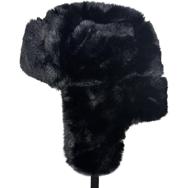 Russian Ushanka Cap Faux Trapper Winter Ear Flap Trooper Aviator