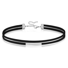 1PCS Velvet Black Choker Necklace for Women - Adjustable, Layered, Goth, Choker Collar Jewelry Gift - Tube