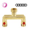 Heavy Duty 2 Way Garden Tap Splitter Full Flow, Brass