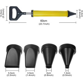 Hand Grout Caulking Guns Mortar Pointing Grouting Pump with 4 Nozzles for Lime Cement Construction Tool