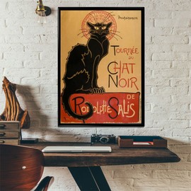 Wallbuddy Le Chat Noir Poster by Théophile Alexandre Steinlen Black Cat Poster Iconic Graphic Design Poster French Art French Posters Living Room Art (11 x 14)